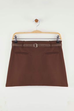 Kahverengi Kemerli Mini Sort Etek Sort & Bermuda TWOAW26SR00006 - Trendyolmilla фото 27