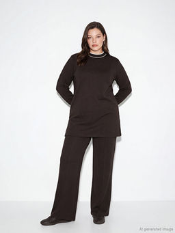 Beli Lastikli Geni? Pa?a Kad?n Pileli Pantolon