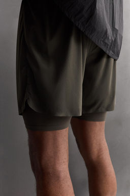 2-IN-1 PERFORATED SHORTS