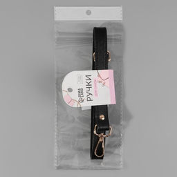 Ручка для сумки, с карабинами, 60 1 см 2 см, цвет чёрный - Арт узор фото 6