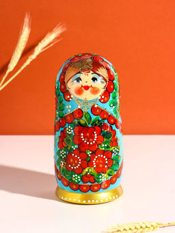 Матрёшка дерево «Аленка», 5-ти кукольная, 18 см, ручная работа, МИКС