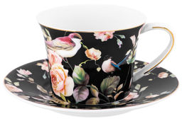 Чайн. пара 2 пр. 270 мл 12,5*9,5*7 см Певчие птички на черном NEW BONE CHINA - Elan gallery фото 4
