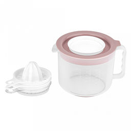 Чаша для миксера пластмассовая "Хозяюшка" 2л, 21х17х14см, в комплекте: соковыжималка, универсальная тёрка, сепаратор для яиц, (Россия)