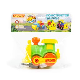 Конструктор-транспорт Паровозик (25 элементов) (в пакете) - Полесье фото 10