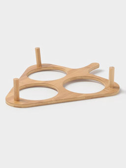 Салатники «Ронда», 350 мл, 37.5×32.5×7 см, на подставке, набор 3 шт., стекло, прозрачный