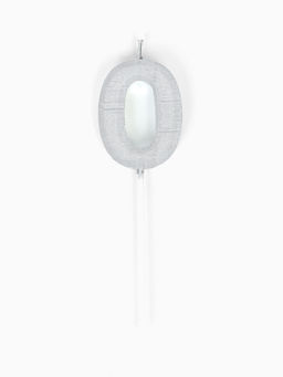 Цена за 3 шт. Свеча для торта «Элемент», цифра 0, серебро