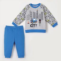CRB wear/CSNB 90007-11 Комплект для мальчика (джемпер, брюки), светло-серый меланж/Ex.Cherubino  фото 6