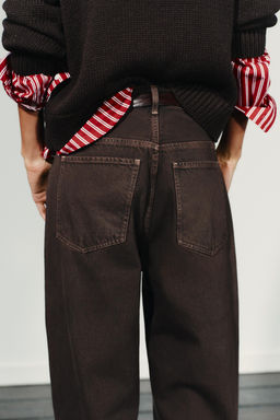 TRF STRAIGHT HIGH-WAIST JEANS - Zara фото 5