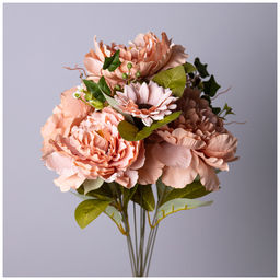 ЦВЕТОЧНАЯ КОМПОЗИЦИЯ ИЗ ПИОНОВ ДЛИНА=53СМ , ЦВЕТ ТЕРРАКОТОВЫЙ