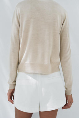 PLAIN WOOL BLEND KNIT SWEATER - Zara фото 3