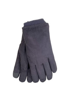 Утеплённые мужские перчатки цвет серый