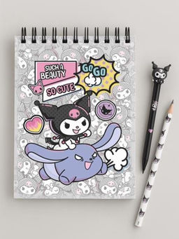 Блокнот А5 "Kuromi FLY", 60 л, клетка, обложка картон 200 гр/м2, 141*201 мм