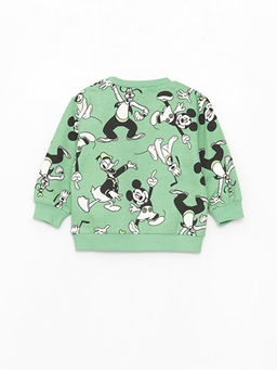 Bisiklet Yaka Mickey Mouse Bask?l? Erkek Bebek Ti??rt ve E?ofman Alt 2li Tak?m - Waikiki фото 3