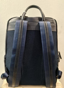 Рюкзак мужской, кожа, MIRONPAN 19153 Темно-синий  фото 3