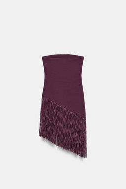 FRINGED STRETCH BANDEAU TOP - Zara фото 8