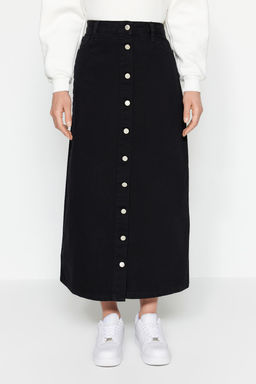 TRENDYOLMILLA Ekru Dugme Kapamal? Denim Kot Etek TCTSS23EE00024  фото 4