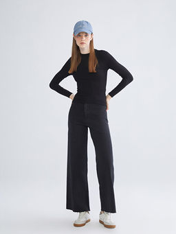 Wideleg Kad?n Jean Pantolon