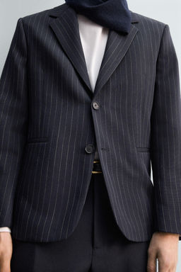 LIMITED EDITION 100% WOOL PINSTRIPE BLAZER - Zara фото 6