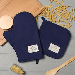 Набор кух. Этель Kitchen цв.синий, варежка-прихватка 20х28см, прихватка 19х19см,100% хл