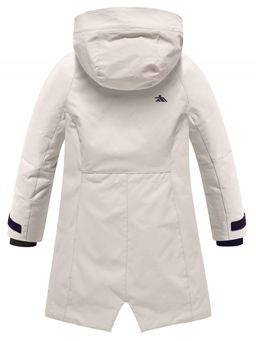 Парка зимняя подростковая для девочки с капюшоном бежевого цвета 9538B - Valianly фото 9