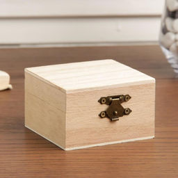 Цена за 2 шт. Шкатулка для росписи дерево «Квадрат», 8×8×5 см, МИКС