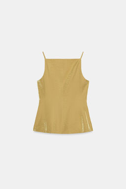 CHALECO SATINADO EFECTO ARRUGADO / Dorado - Zara фото 7