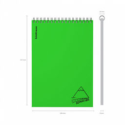 Цена за 4 шт. Блокнот с пластиковой обложкой на спирали ErichKrause Motion, зеленый, A5, 80 листов, клетка  фото 4