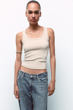 TRF RELAXED FIT MID-RISE JEANS WITH RIVETS - Zara фото 3