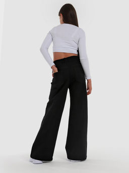 Джинсы-палаццо утеплённые для девочек - Синий мир фото 10