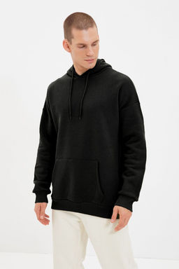 TRENDYOL MAN Siyah Regular/Normal Kesim Bask?l? Kapusonlu Sanatsal Bask?l? Sweatshirt TMNAW20SW0489 - Trendyolmilla фото 4