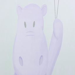 Штора рулонная 3D принт Бегемотик, блэкаут, 120200 см, цвет белый - Simaland фото 2