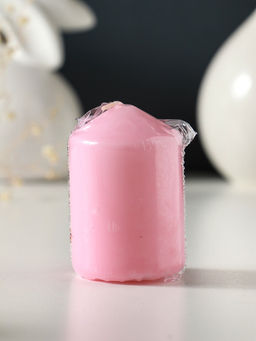 Цена за 3 шт. Свеча - цилиндр 4×6 см, 70 г, розовый