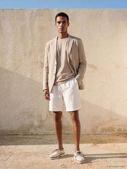 Regular Fit %100 Keten Erkek ?ort