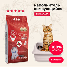 Комкующийся наполнитель "100% Натуральный", без пыли, пакет (Natural)