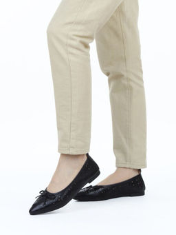 06-7388-66A BLACK Туфли летние женские "Лодочки" (натуральная кожа)