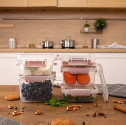 Контейнер 0,8л BATTERFLY герм розовый