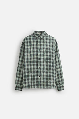 CREASED-EFFECT CHECK SHIRT - Zara фото 8