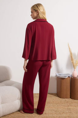 Trendyolmilla Siyah Biyeli Viskon Dokuma Pijama Tak?m? THMAW21PT0292  фото 45