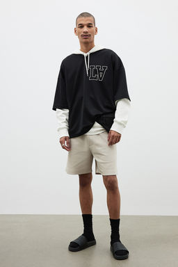 Camiseta de malla con estampado Oversized Fit