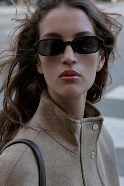 CROPPED WOOL COAT WITH BELT - Zara фото 18