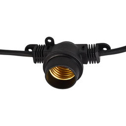 UDL-K110 40/E27/10M IP65 BLACK BELT-LIGHT Гирлянда Белт-лайт, 10 м + 1,5м сетевой шнур. 40 патронов E27, шаг 25см. Чёрная. TM Uniel. - Volpe фото 5