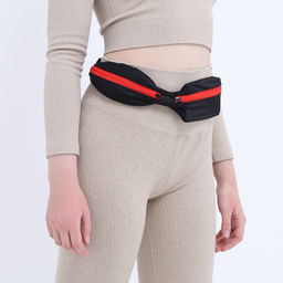 Поясная сумка для бега на молнии, цвет чёрный/красный - Simaland фото 3