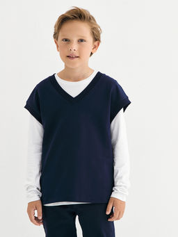 Темно-синий жилет