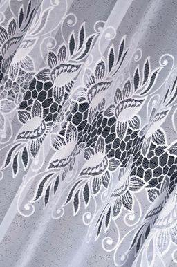 Арт. 311260/250, класс ЛЮКС, цвет белоснежный, рисунок выткан фактурно, ГОТОВЫЕ ШТОРЫ, ширина 500 см x высота 250 см (на шторной ленте)