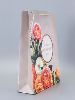 Цена за 2 шт. Пакет подарочный ламинированный Счастье 33?42.5?10 см