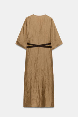 VESTIDO T?NICA MEZCLA LINO ZW COLLECTION / Camel medio - Zara фото 6