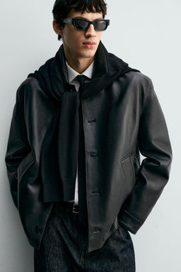 LEATHER JACKET - Zara фото 5