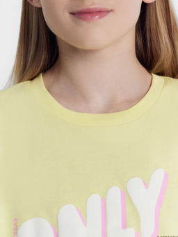 Футболка для девочек желтая с печатью - Mark formelle фото 5