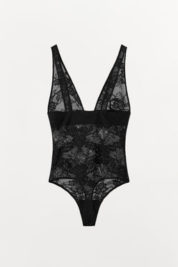 LACE POLYAMIDE BODYSUIT - Zara фото 5
