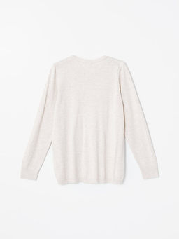 Bisiklet Yaka Kendinden Desenli Uzun Kollu Kad?n Triko Kazak - Waikiki фото 2